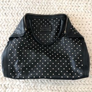 Alexander McQueen Studded Black Leather Handbag